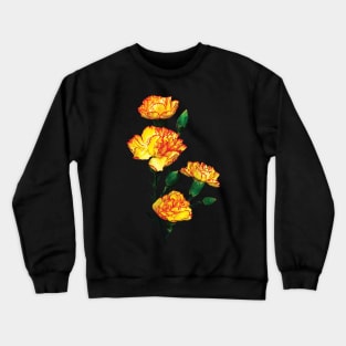 Carnations - Red-Tipped Yellow Carnations Crewneck Sweatshirt